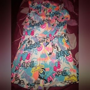 Girls multi color short onesie ruffled collar one shoulder strap